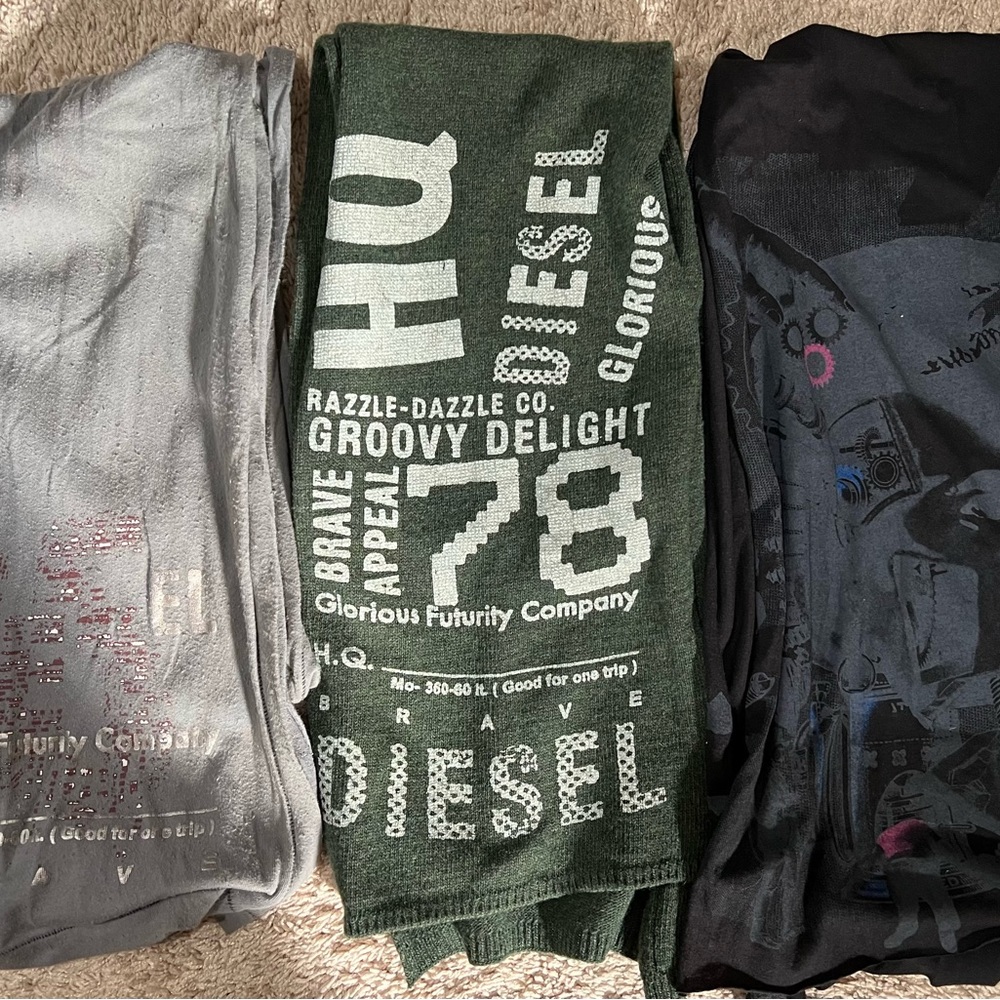 Lot of Three (3) Diesel Scarves